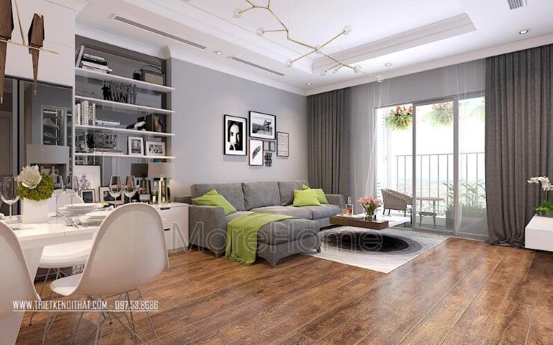 . Chung cư Park Hill được thiết kế hiện đại với kiến trúc độc đáo, trang trí bằng các bức tranh treo tường mang lại sự ấn tượng khác biệt so với những mẫu thiết kế truyền thống có mảng tường đơn sắc.