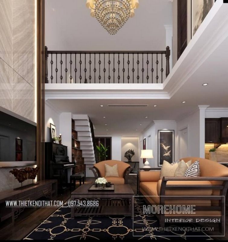 Trang trí nội thất chung cư bằng gỗ óc chó cao cấp làm cho không gian sống ấn tượng.